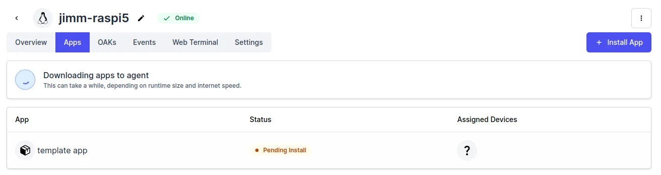 正在安装应用